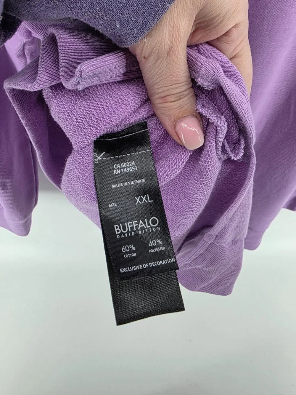 Buffalo David Bitton Lavender Crewneck Pullover Sweatshirt – Size XXL‎